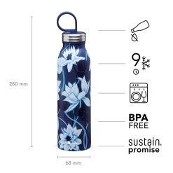 Aladdin Chilled Style Isolierflasche, Lotus Navy, 0.55L -Typhoon Store aladdin chilled style isolierflasche lotus navy 0 55l 1