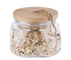 APS Vorratsglas "WOODY" In Transparent 14 X 14 Cm, H: 11 Cm -Typhoon Store aps vorratsglas woody in transparent 14 x 14 cm h 11 cm 1