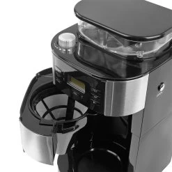 Kaffeemaschine Mit Mahlwerk In Edelstahl/Schwarz - 900W -Typhoon Store barista kaffeemaschine mit mahlwerk in edelstahl schwarz 900w 8