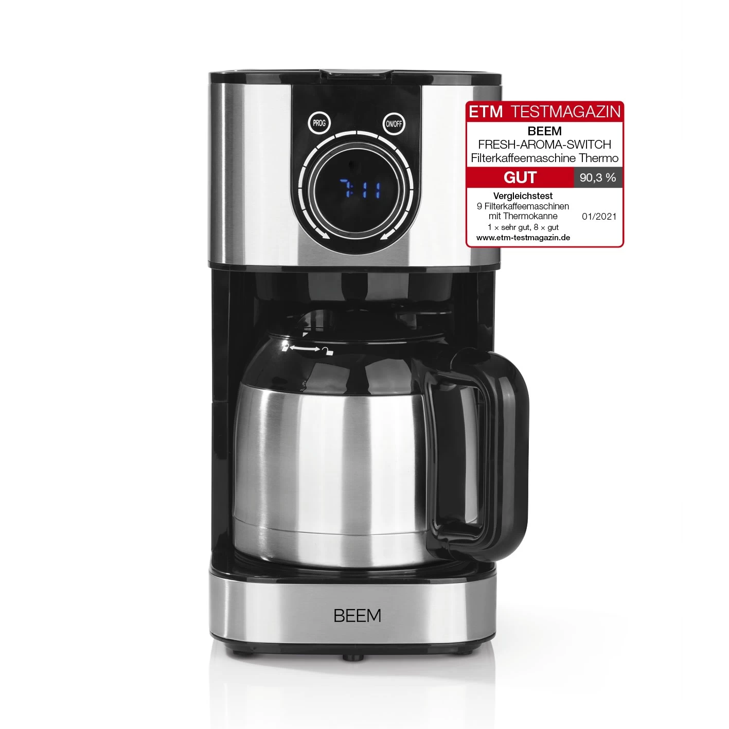 Filterkaffeemaschine "FRESH-AROMA-SWITCH" In Edelstahl / Schwarz 2 Filterkaffeemaschine "FRESH-AROMA-SWITCH" In Edelstahl / Schwarz – Bild 2