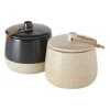 2er-Set: Vorratsdosen "Magali" In Schwarz/ Beige