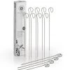 Spieße, 12er Set Länge: 21 Cm Edelstahl (AISI 201) Flachmaterial Mit Ringgriff