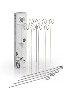 Spieße, 12er Set Länge: 21 Cm Edelstahl (AISI 201) Flachmaterial Mit Ringgriff