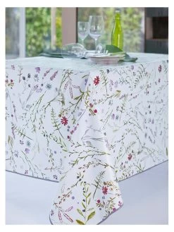 Wachstuchtischdecke "Graminee" In Weiß/ Bunt