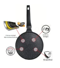 Crepe Pfannkuchen Pfanne Ø28cm In Schwarz -Typhoon Store cheffinger crepe pfannkuchen pfanne o28cm in schwarz 2