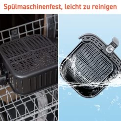 5,5 Liter Heißluftfritteuse Mit Spießregalsatz, Grau -Typhoon Store cosori 5 5 liter heissluftfritteuse mit spiessregalsatz grau 4