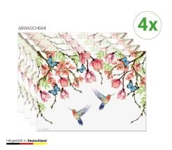 Tischsets I Platzsets Abwaschbar - Kolibris Und Schmetterlinge - Aus Erstklassigem Vinyl (Kunststoff Ð BPA-frei) - 4 Stück - 44 X 32 Cm - Rutschfeste Tischdekoration 9 Tischsets I Platzsets Abwaschbar - Kolibris Und Schmetterlinge - Aus Erstklassigem Vinyl (Kunststoff Ð BPA-frei) - 4 Stück - 44 X 32 Cm - Rutschfeste Tischdekoration -Typhoon Store cover your desk de tischsets i platzsets abwaschbar kolibris und schmetterlinge aus erstklassigem vinyl kunststoff d bpa frei 4 stuck 44 x 32 cm rutschfeste tischdekoration 3