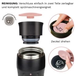 2x Creano Travel-Mug 400ml Rosa + Grün Isolierend Aus Edelstahl 12 2x Creano Travel-Mug 400ml Rosa + Grün Isolierend Aus Edelstahl -Typhoon Store creano 2x creano travel mug 400ml rosa grun isolierend aus edelstahl 5