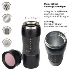 2x Creano Travel-Mug 400ml Rosa + Grün Isolierend Aus Edelstahl 13 2x Creano Travel-Mug 400ml Rosa + Grün Isolierend Aus Edelstahl -Typhoon Store creano 2x creano travel mug 400ml rosa grun isolierend aus edelstahl 6