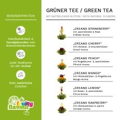 2x Teeblumen Geschenkset - 6x Grüner Tee + 6x Weißer Tee Inkl. Teekannen 0.5l -Typhoon Store creano 2x teeblumen geschenkset 6x gruner tee 6x weisser tee inkl teekannen 0 5l 2