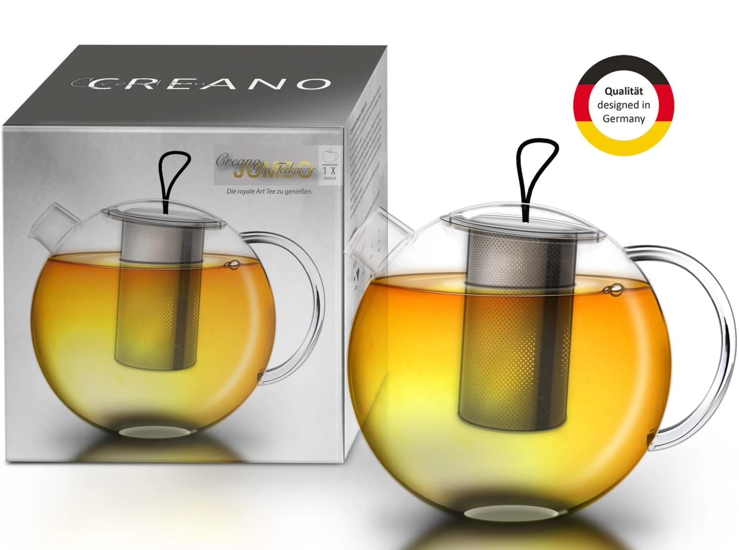 Teekanne "Jumbo 2,0L" Aus Hitzebeständigem Glas 2 Teekanne "Jumbo 2,0L" Aus Hitzebeständigem Glas – Bild 2