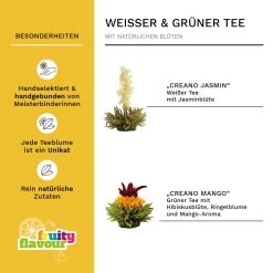 Teekannen-Geschenkset 1x Teekanne 1.3l Inkl. 2 Teeblumen Grüner + Weißer Tee -Typhoon Store creano teekannen geschenkset 1x teekanne 1 3l inkl 2 teeblumen gruner weisser tee 5