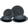 CreaTable Rondo SCHIEFER Teller Set 12 Teilig In Schwarz