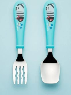 2tlg. Kinder-Besteckset In Türkis - (L)15 Cm -Typhoon Store cuitisan 2tlg kinder besteckset in turkis l 15 cm 3