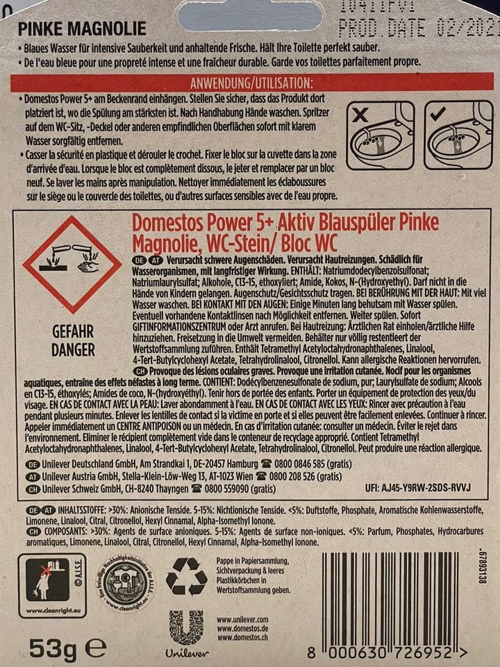 7er-Set: WC-Steine "Power 5+ - Blauspüler Magnolie ", Je 53 G 3 7er-Set: WC-Steine "Power 5+ - Blauspüler Magnolie ", Je 53 G – Bild 3