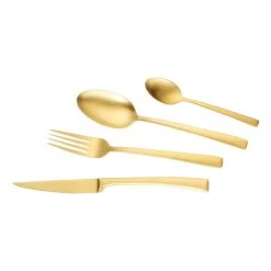 16 Tlg. Set Tafelbesteck "Avelino" In Gold