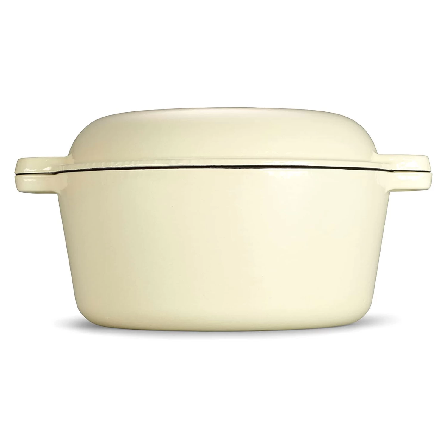 2 Tlg. Set Gusseisen Bräter Mit Deckel 3.5 L In Creme 2 2 Tlg. Set Gusseisen Bräter Mit Deckel 3.5 L In Creme – Bild 2