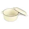 2 Tlg. Set Gusseisen Bräter Mit Deckel 3.5 L In Creme