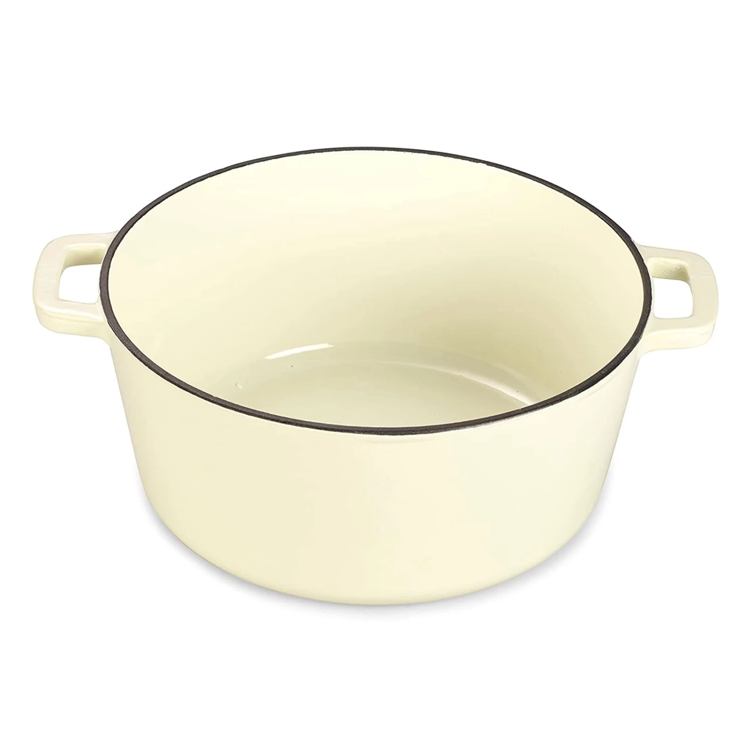 2 Tlg. Set Gusseisen Bräter Mit Deckel 3.5 L In Creme 3 2 Tlg. Set Gusseisen Bräter Mit Deckel 3.5 L In Creme – Bild 3