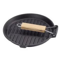 Gusseiserne Grillpfanne Rund In Schwarz -Typhoon Store echtwerk gusseiserne grillpfanne rund in schwarz 2