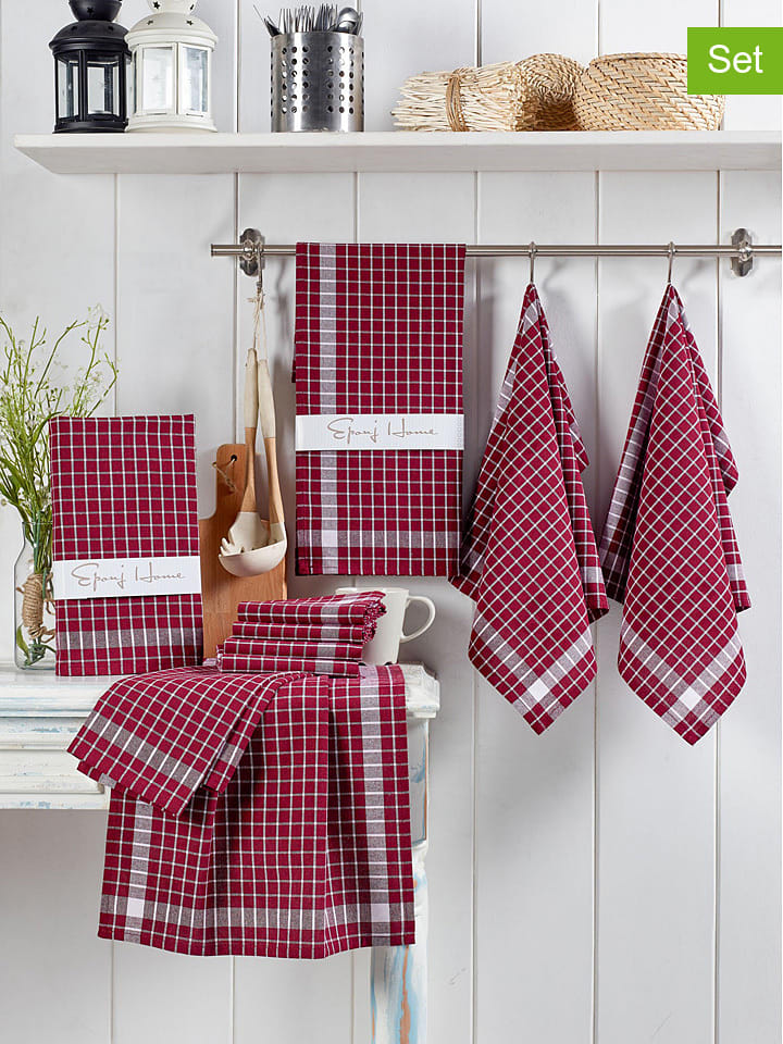 Typhoon Store -Typhoon Store elizabed 10er set geschirrtucher kup in rot 1