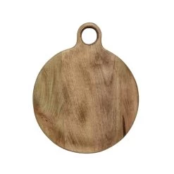 Schneidebrett Mangoholz Rund In Natur - D: 47,5cm