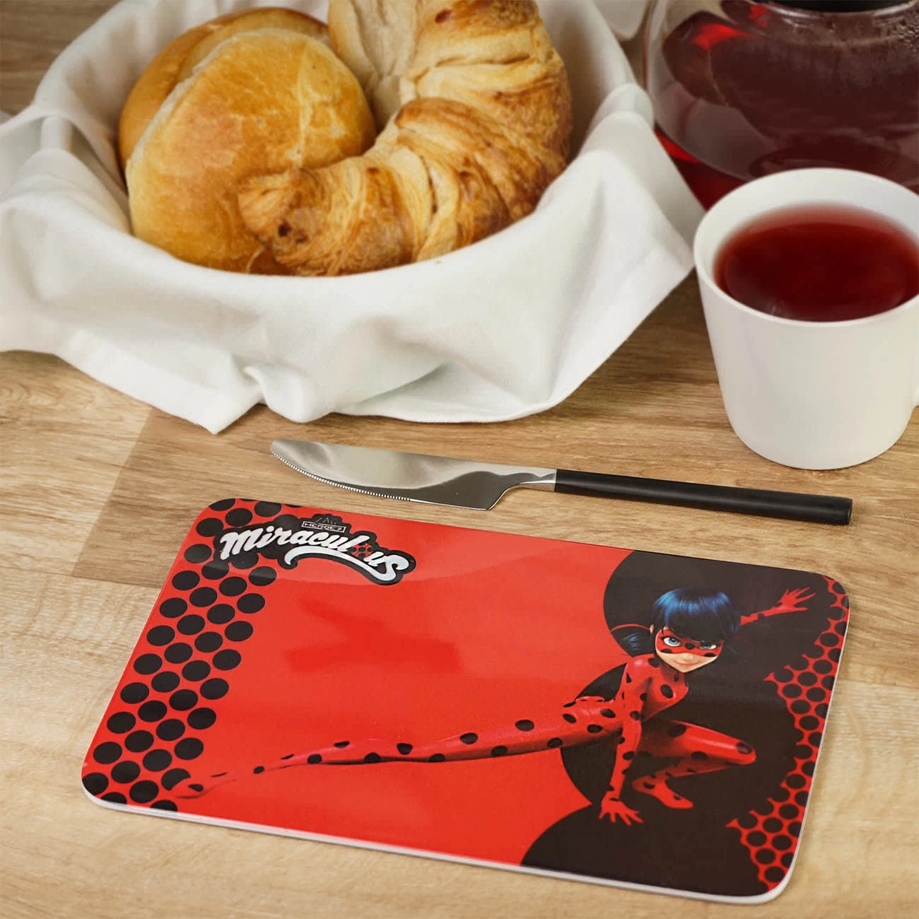 Frühstücksbrettchen Miraculous Ladybug In Rot - 23,5 X 14,5 Cm 2 Frühstücksbrettchen Miraculous Ladybug In Rot - 23,5 X 14,5 Cm – Bild 2