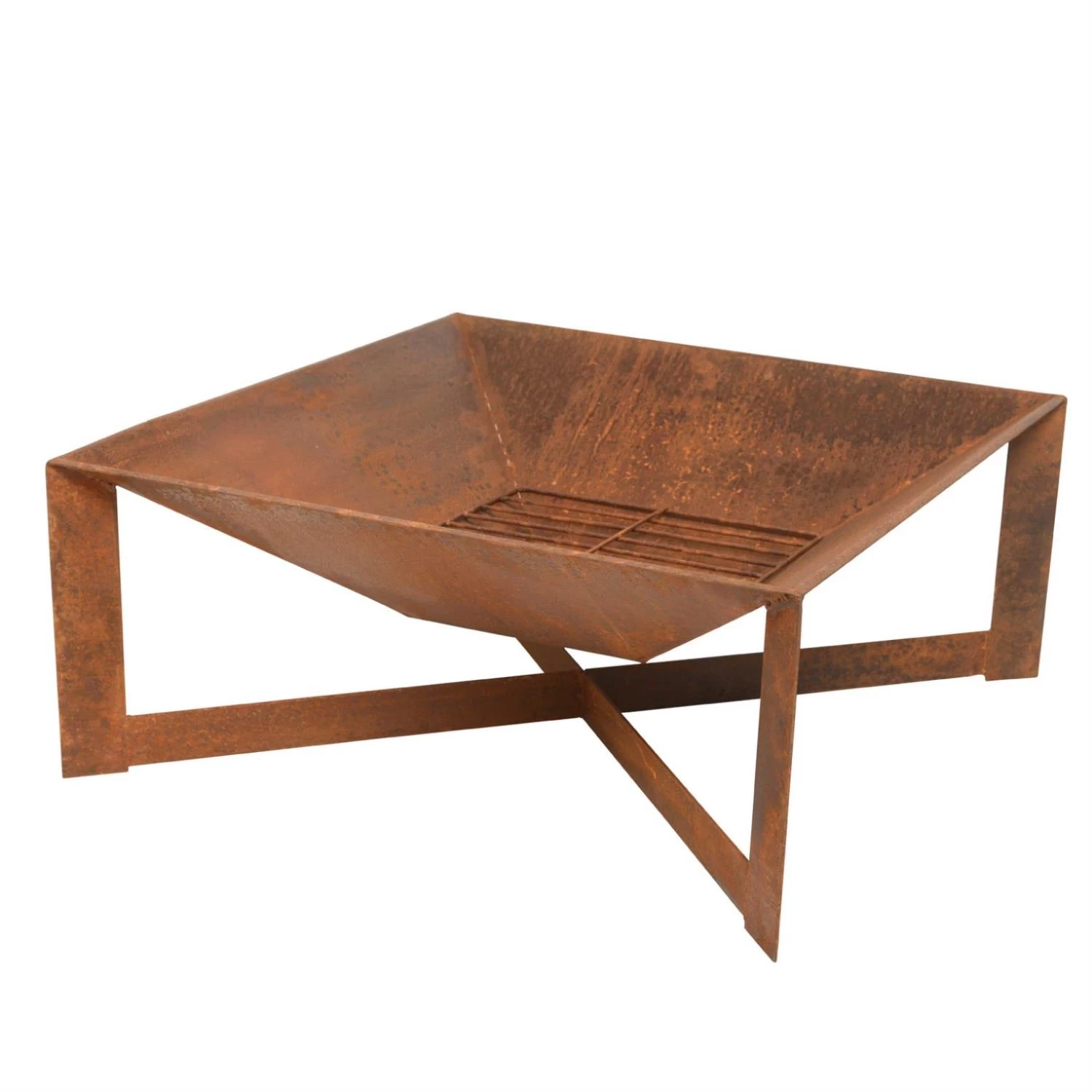 Feuerschale Quadratischer Feuerkorb L: 70cm In Braun 1 Feuerschale Quadratischer Feuerkorb L: 70cm In Braun