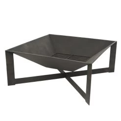 Feuerschale Quadratischer Feuerkorb L: 70cm In Schwarz