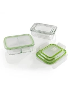 Frischhaltedosen 4er Set Glas Klick-It Gefrierdosen Lunchbox Brotdose Limegreen -Typhoon Store gourmetmaxx frischhaltedosen 4er set glas klick it gefrierdosen lunchbox brotdose limegreen 2