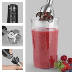 Stabmixer Set Edelstahl 1200W Pürierstab Handmixer Schneebesen Zerkleinerer -Typhoon Store gourmetmaxx stabmixer set edelstahl 1200w purierstab handmixer schneebesen zerkleinerer 3