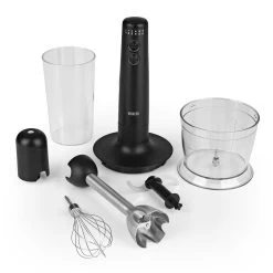 Stabmixer Set Edelstahl 1200W Pürierstab Handmixer Schneebesen Zerkleinerer -Typhoon Store gourmetmaxx stabmixer set edelstahl 1200w purierstab handmixer schneebesen zerkleinerer 5