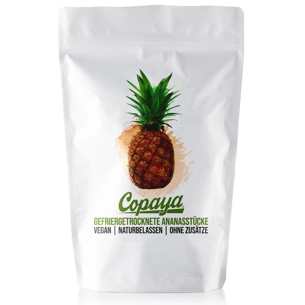 Gefriergetrocknete Ananas Stücke Von Copaya 250g 1 Gefriergetrocknete Ananas Stücke Von Copaya 250g