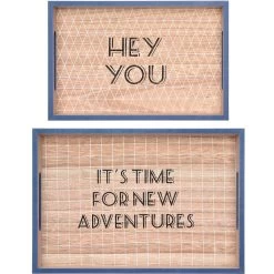 Holztabletts In Blau