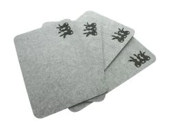 Platzmatte "Hasentrio" 45x30cm In Grau