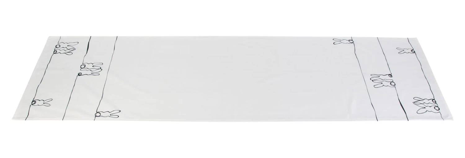 Tischläufer "Line-Art" 40x140cm In Weiß 2 Tischläufer "Line-Art" 40x140cm In Weiß – Bild 2