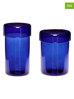 2er-Set: Aufbewahrungsgläser "Pop" In Dunkelblau