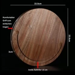 IZUMI ICHIAGO Rundes Schneidebrett - Ø 33,5cm, Akazienholz + Schälmesser -Typhoon Store izumi ichiago izumi ichiago rundes schneidebrett o 33 5cm akazienholz schalmesser 6