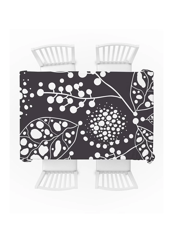 Tischdecke In Schwarz/ Weiß - (L)180 X (B)135 Cm 1 Tischdecke In Schwarz/ Weiß - (L)180 X (B)135 Cm