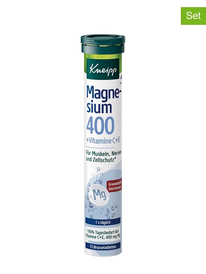 4er-Set: Nahrungsergänzungsmittel "Magnesium 400 + C +E", Je 15 Stk/ 82 G 1 4er-Set: Nahrungsergänzungsmittel "Magnesium 400 + C +E", Je 15 Stk/ 82 G