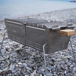 KNISTER Grill Premium - Mobiler Holzkohlegrill In Silber -Typhoon Store knister knister grill premium mobiler holzkohlegrill in silber 4
