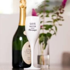 Koziol CHEERS No. 1 SAVE WATER DRINK CHAMPAGNE - Superglas 100ml Mit Druck In Cotton Wh -Typhoon Store koziol cheers no 1 save water drink champagne superglas 100ml mit druck in cotton wh 2