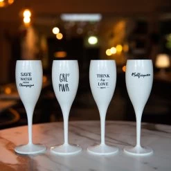 Koziol CHEERS No. 1 SAVE WATER DRINK CHAMPAGNE - Superglas 100ml Mit Druck In Cotton Wh -Typhoon Store koziol cheers no 1 save water drink champagne superglas 100ml mit druck in cotton wh 4