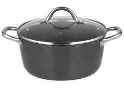 Edelstahl Kochtopf Ø24cm Mit Deckel In Schwarz