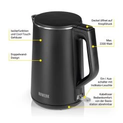 Wasserkocher In Schwarz -Typhoon Store n8werk wasserkocher in schwarz 2