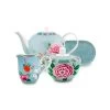 Pip Studio 4tlg: Teegeschirr "Tea Set Blushing Birds" In Blau