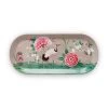 Pip Studio Geschirr "Cake Tray Rectangular Blushing Birds" In Kaki - (L) 33.3 X (B)15.5 Cm