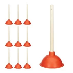 10x Abflussreiniger In Rot/ Natur