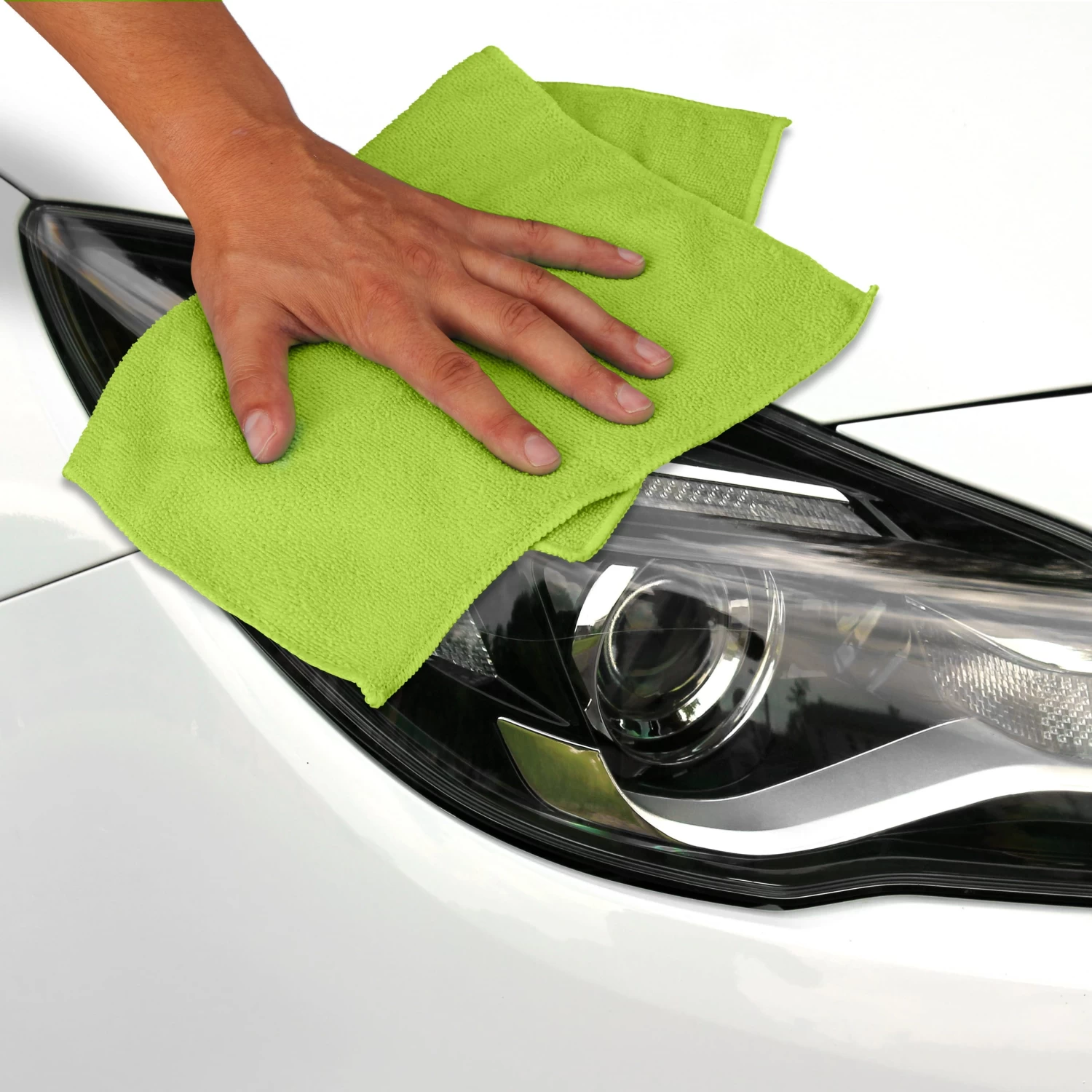 10x Mikrofasertücher In Grün 2 10x Mikrofasertücher In Grün – Bild 2