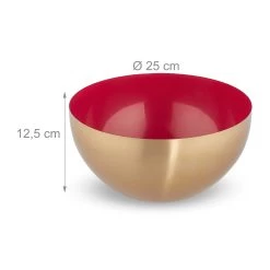 2 X Salatschüssel In Rot/ Gold - (H)12,5 X Ø 25 Cm -Typhoon Store relaxdays 2 x salatschussel in rot gold h 12 5 x o 25 cm 3